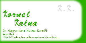 kornel kalna business card